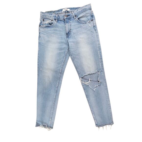 Moussy Vintage Jeans Size 28 Blue Skinny Distressed Raw Hem Japan Preppy Denim - Picture 1 of 8
